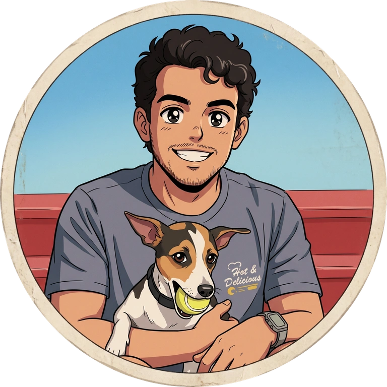 Me and my dog - Monese - on an 80's anime style. I love this aesthetic